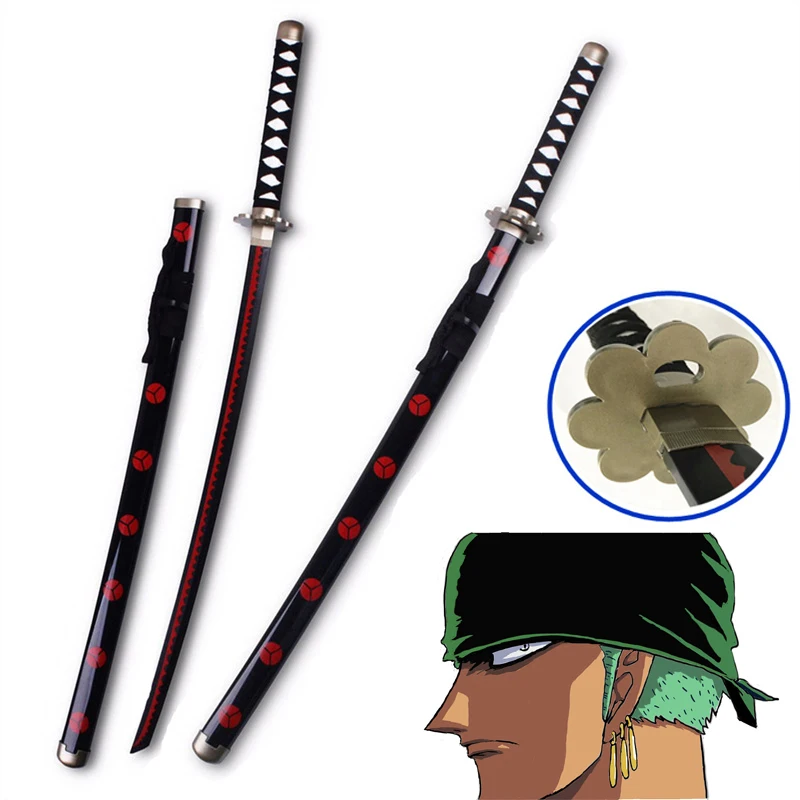 100Cm Anime Roronoa Zoro Katana Cosplay Samurai Swords Desk Toys 1:1 Wado Ichimonji Yubashiri Shussui Enma Home Decor