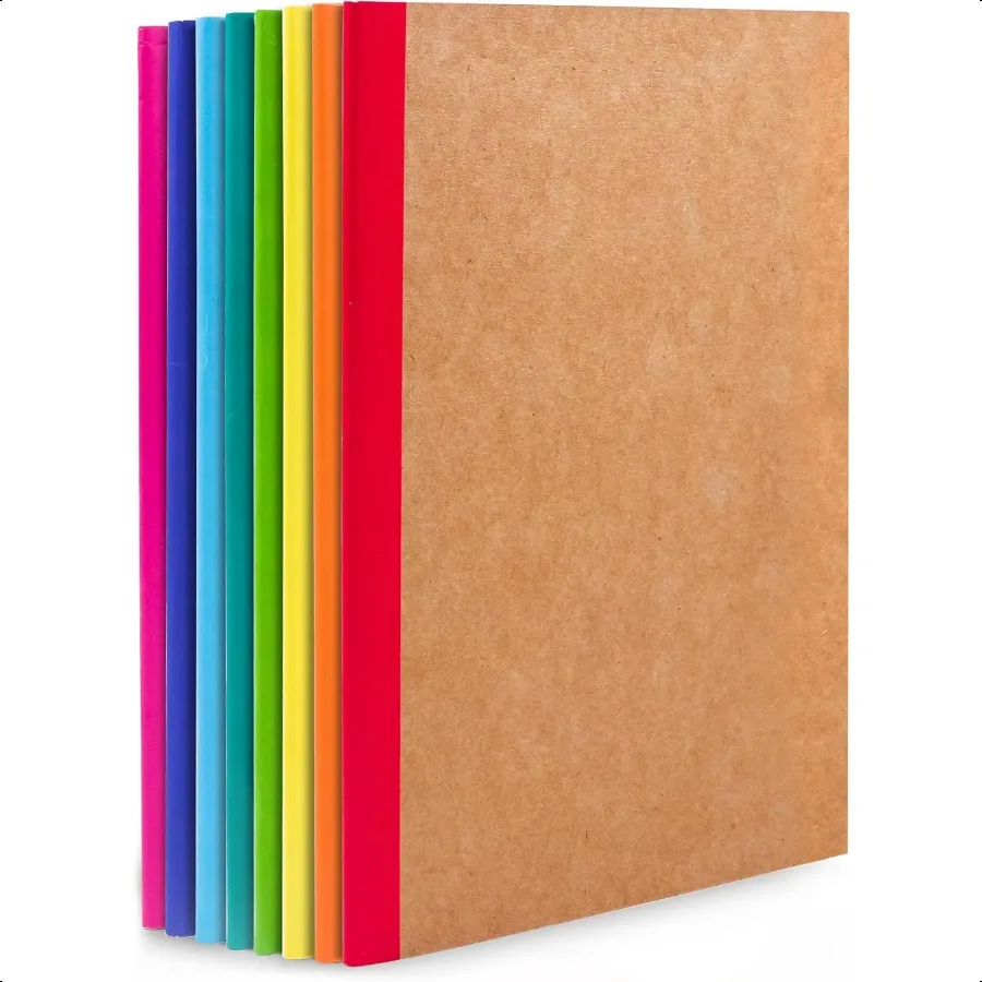 8 Pack Colorful College Ruled Composition Notebooks