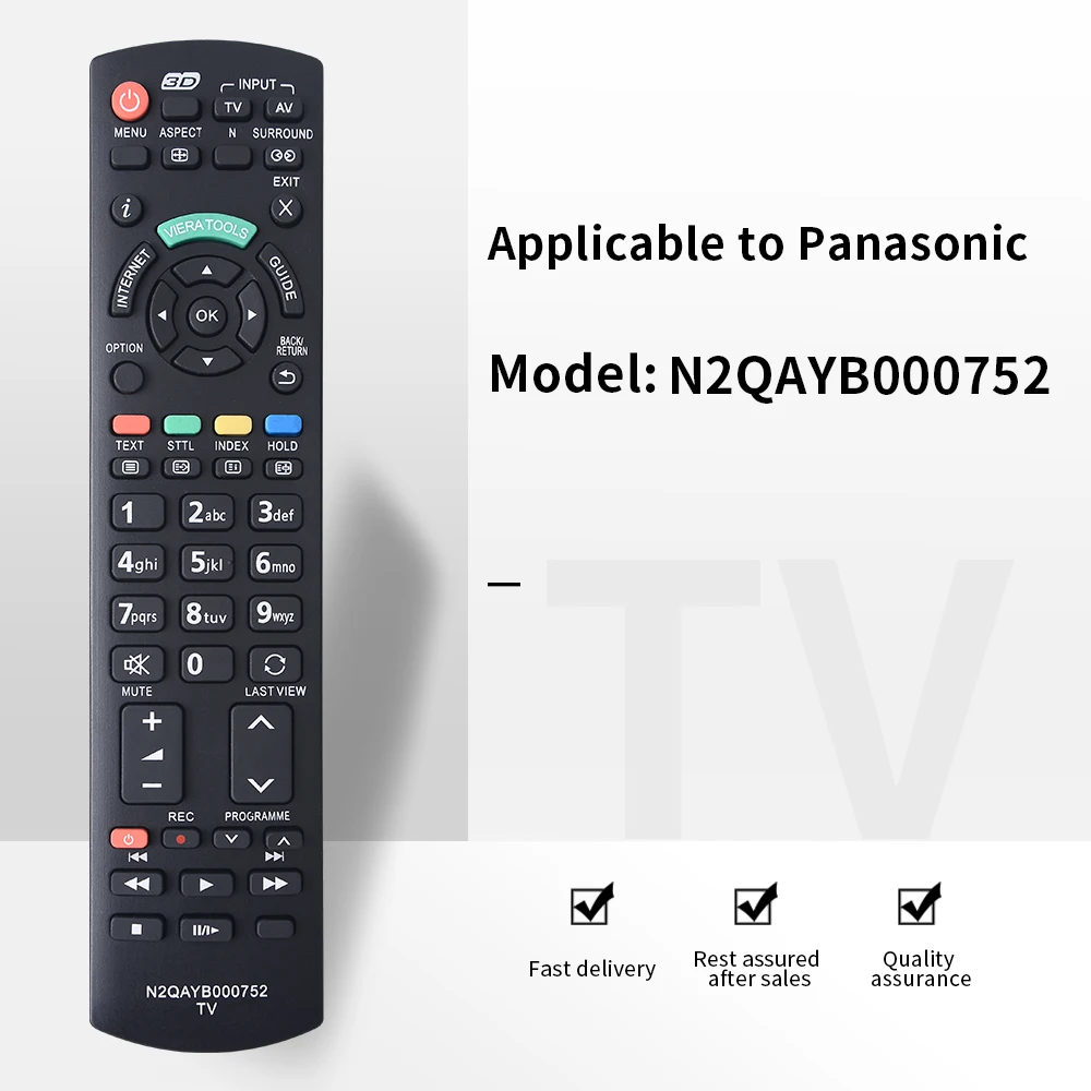 ZF applies to N2QAYB000752 for Panasonic TV Remote Control N2QAYB000572