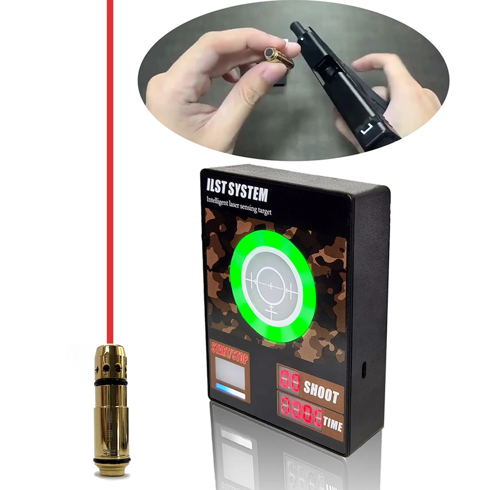 9x19mm Laser Sight Collimator Trainer Cartridge For Glock 17 19 Dry Fire  Shooting Training Simulator Laser Training Bullet 9mm - Hunting Lasers -  AliExpress