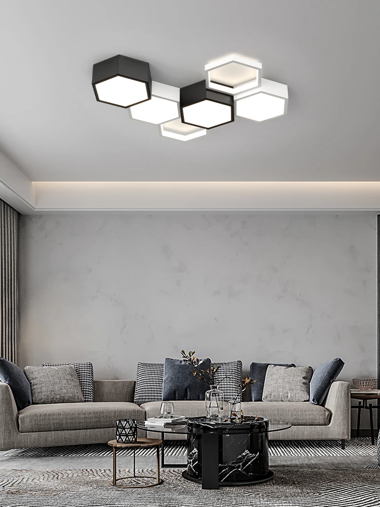 Minimalist living room lamp ceiling lights honeycomb design combination creative art indoor lamps intelligent hall Dinning lamp