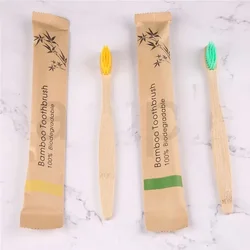 30pcs ECO Friendly Toothbrush Bamboo Toothbrushes Resuable Portable Adult Wooden Soft Tooth Brush Home Travel Hotel Oral Care