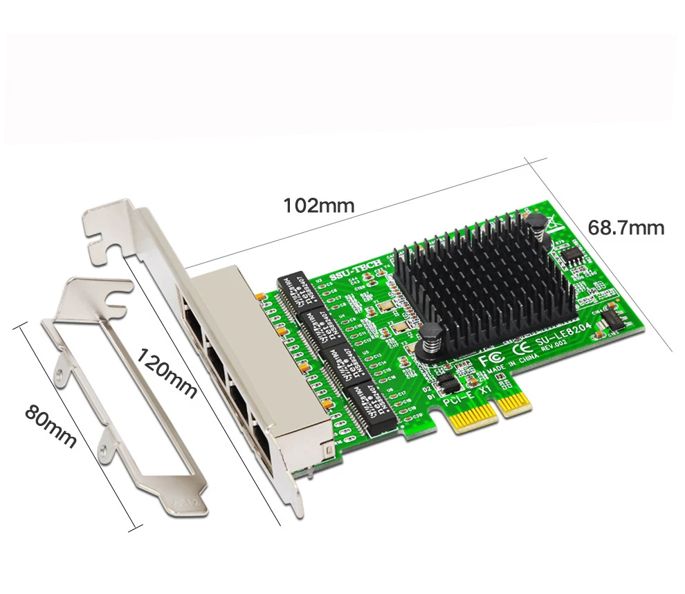 US 36.54 Gigabit Network Card RTL8111G Chip PCIe x1 Internal Network