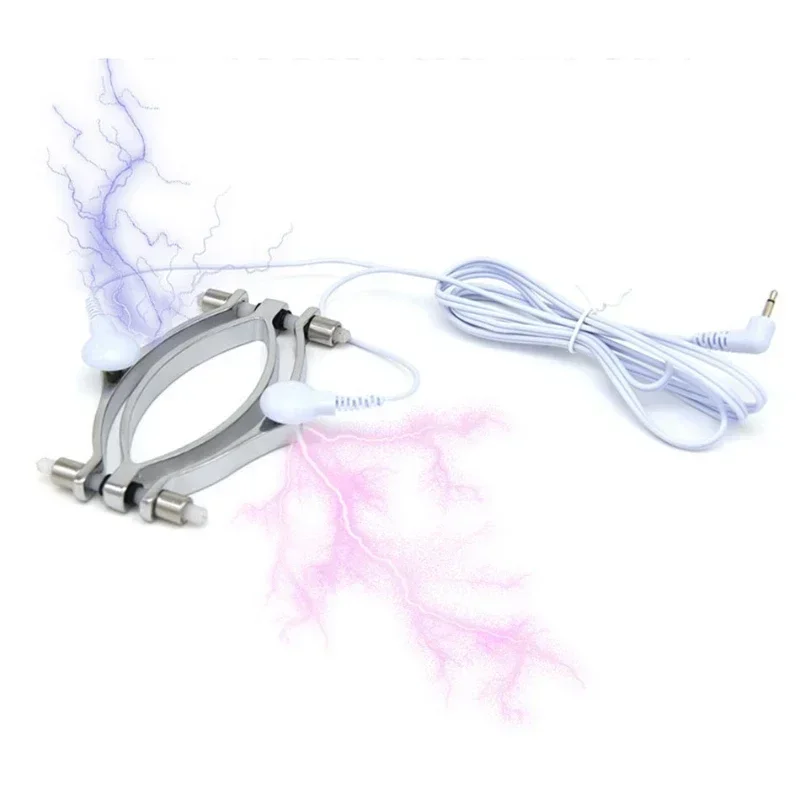 Electric Shock Labia Clip Clitoris Stimulator G-Spot Spreader Clamps Vagina Masturbation Sex Toy for Woman Couples Flirting 18+ sex toys