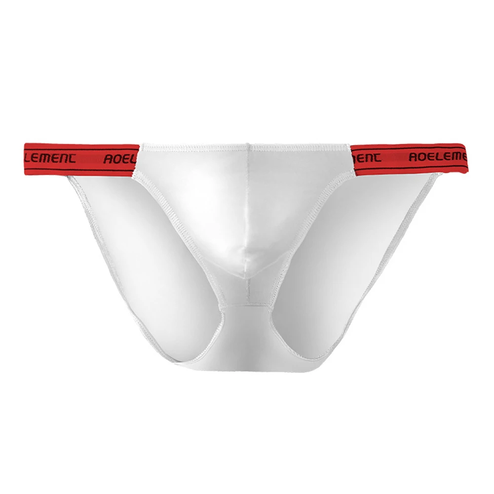 

1pc Sexy Men's Ice Silk Bikini Briefs Low-Rise Underwear Soft U-Convex Pouch Panties Elastic Underpants Lingerie Shorts Male