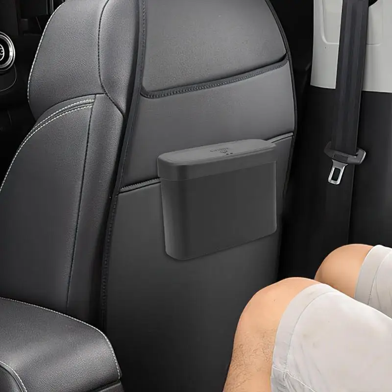 Car Door Trash Can Small Automatic Portable Trash Can Small Automatic Portable Car Easy Pop-up Lid Interior car trash can