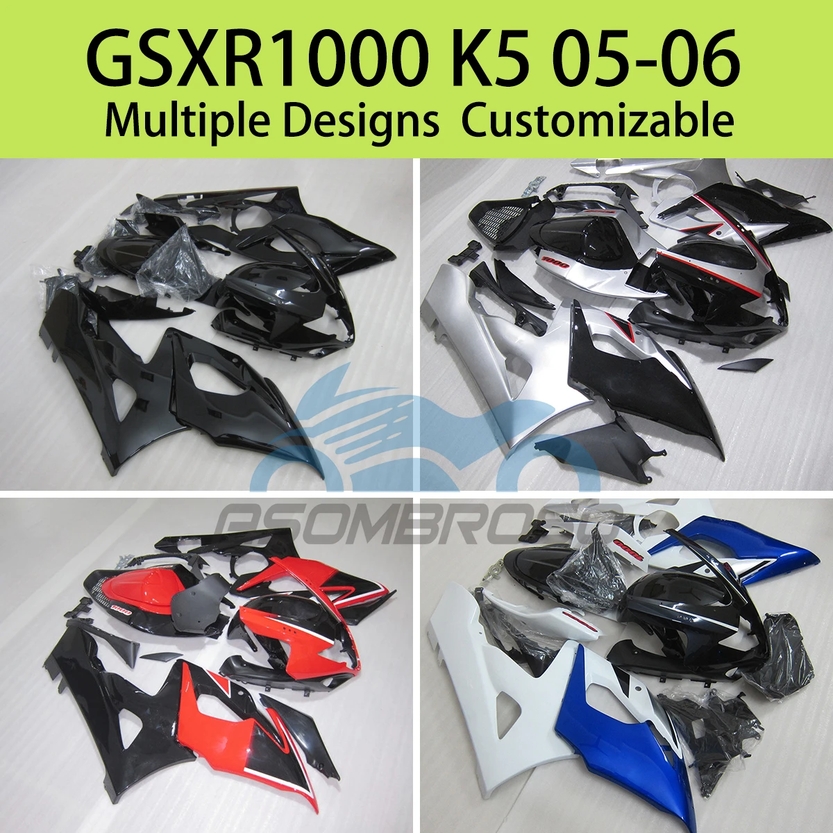 

Full Fairings for SUZUKI GSXR 1000 K5 05 06 Motorcycle Fairing Kit Injection Bodywork Set Complete Parts GSXR1000 2005 2006