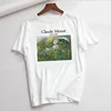 Claude Monet New Summer Female Art Large Size Loose Short Sleeve Casual Letter Printing Harajuku ins tops tees Vintage T-Shirt 2