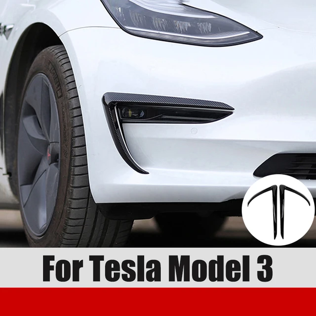 Scheinwerfer trim für Tesla model S zubehör/auto zubehör tesla S zubehör  carbon faser trim - AliExpress