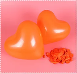 Set of 10/20 Red Heart - Shaped Macaron Balloons - 12 Latex Party Decorations for Birthdays, Weddings, and Baby Showers (Pearl orange)