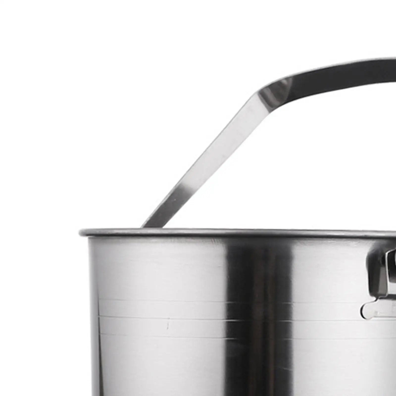 Portable 1L Stainless Steel Ice Bucket Ice Barrel with Clamp for Bars,Club, Hotels and Restaurants Cube Container