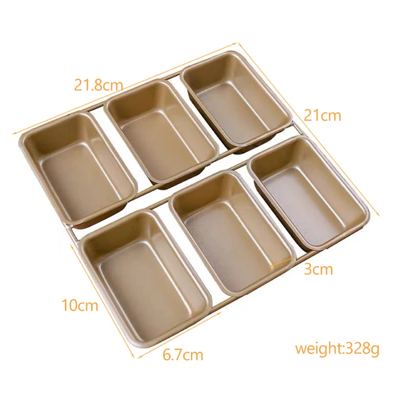 4 PCS Square Silicone Mold 6-Cavity, 2 X 2 X 1 Square Brownie Baking  Pan Bak