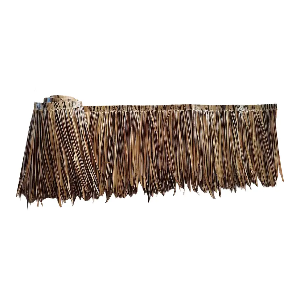 Césped Artificial Para Techo De Paja: Rollo Decorativo De 100cm Para Palmeras, Bares Y Cabañas (PE)
