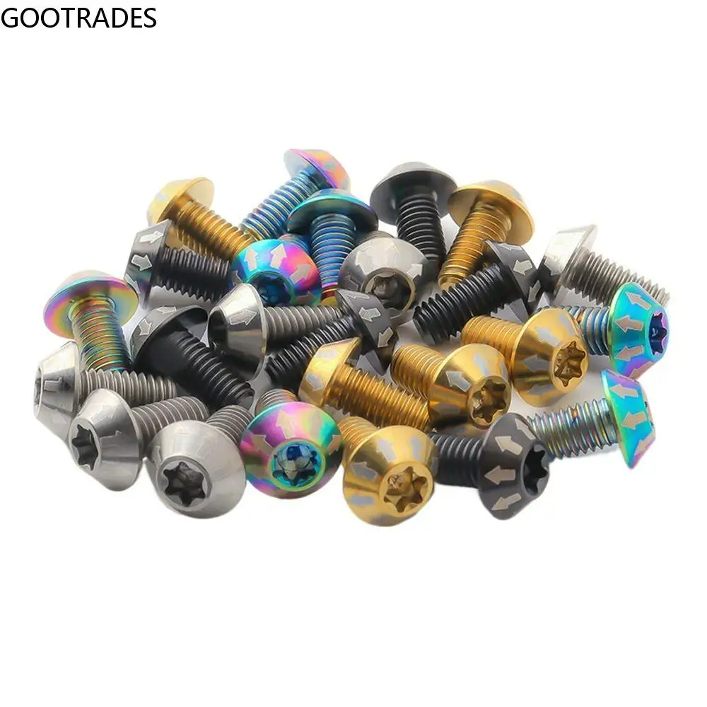 

Bicycle Brake MTB Bicycle M5 x 10mm Titanium Screw Bike Disc Brake Rotor Bolts T25 Torx Rotor Bolts Brake Disc Screw