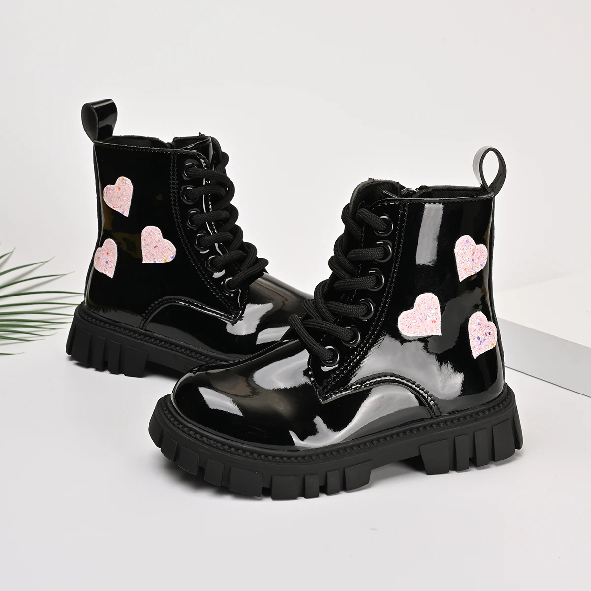 Girls Autumn/Winter Fashion New Round Toe Soft/Cute Thick-soled Zipper Cute Short Boots Baby Light and Elegant Thick-soled Boots