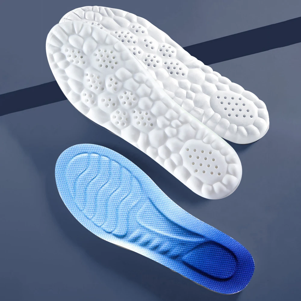 4D Cloud Technology Sports Insoles for Shoes PU Sole Soft Breathable Shock Absorption Cushion Running Orthopedic Care Insoles images - 6