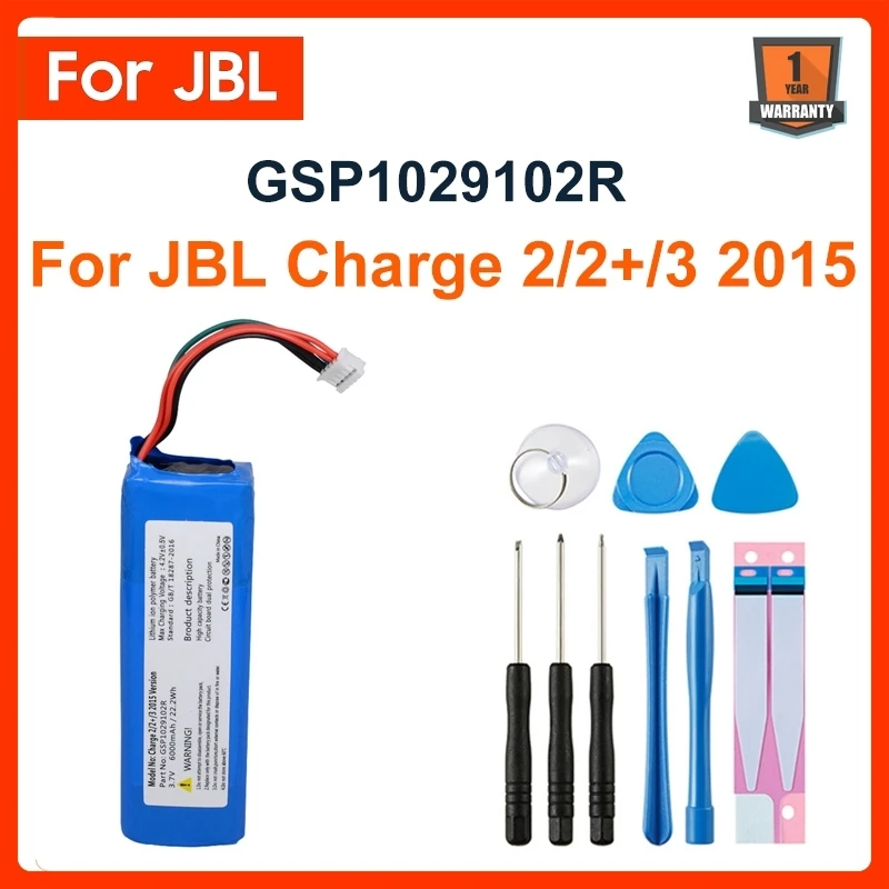 Batteria Di Ricambio Originale Muslimah 6000Mah Per Batterie Jbl Charge 2 Plus Charge 2 + Charge 3 Versione 2015 P763098