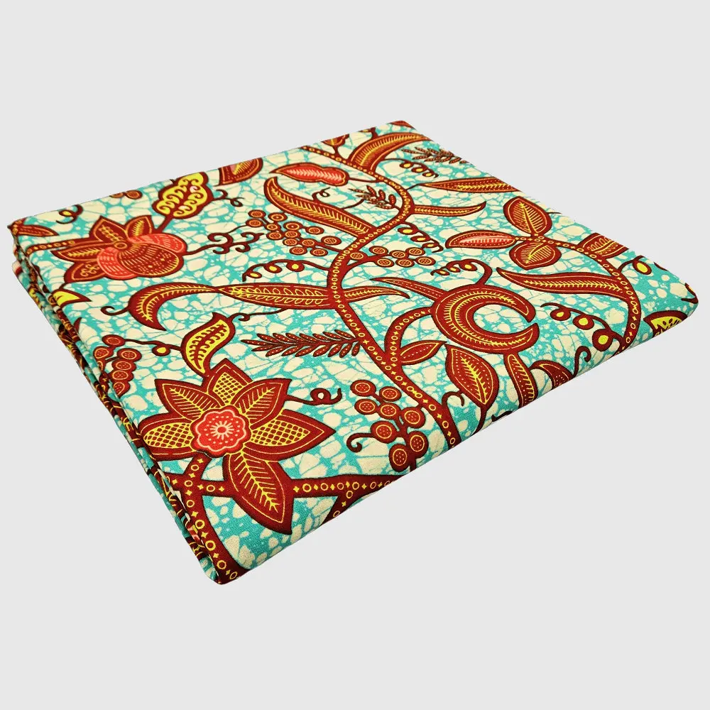 Popular African cotton wax printed fabric, veritable real wax loincloth, DIY making clothes, dress, bags and decorations, 6yards - 2