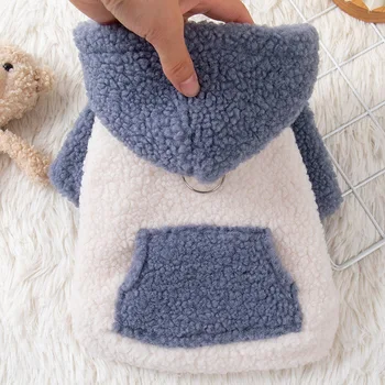 Sd07fa925a87d4063951b2b3164f184eeY.jpg Fashion Cat Dog Hoodie with Buckle Winter Pet Sweater for Small Dogs Chihuahua Poodle Puppy Hooded Clothes mascotas Clothing