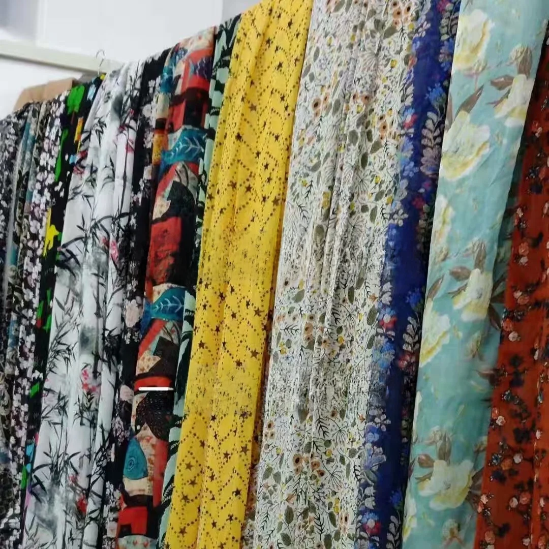 New DIY Large Size Sample Card Fabric Silk Simulation Chiffon Patterned Material for Clothing Handmade Crafts Home Fabric