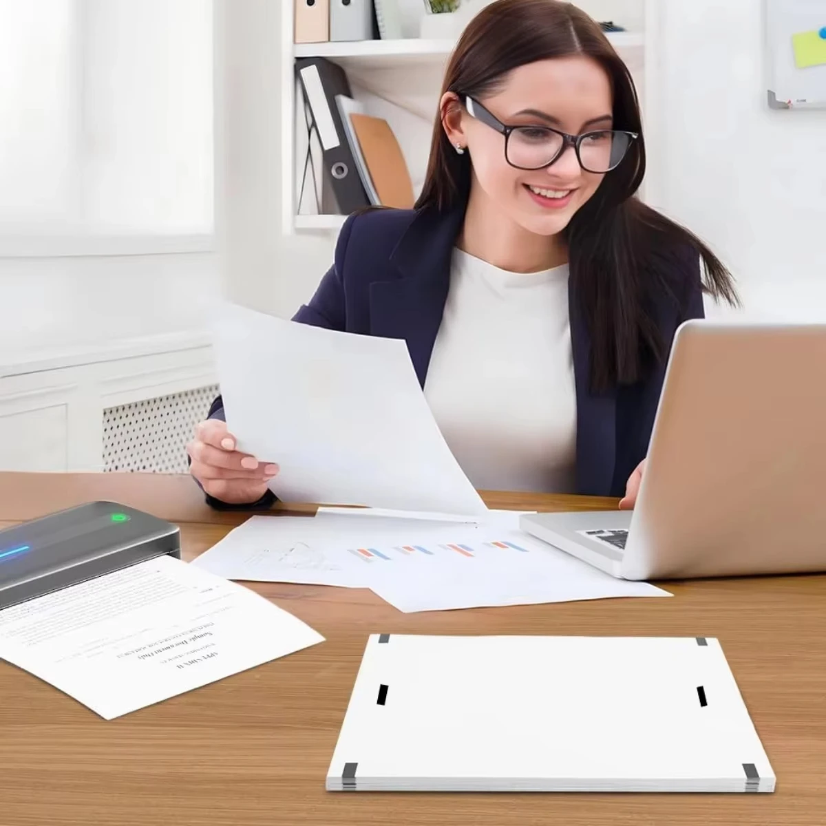 퀵드라이 A4 감열지 롤 - 휴대용, 고해상도 선명 인쇄, 라벨 메이커/사무용 프린터용, 빠른 배송