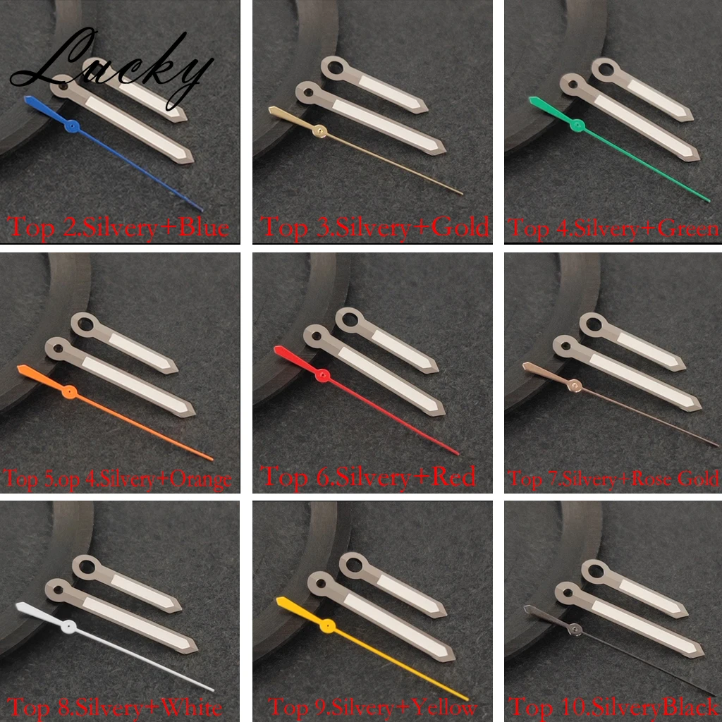 High Quality Silver & Gold Luminous Watch Hands with Green Glow