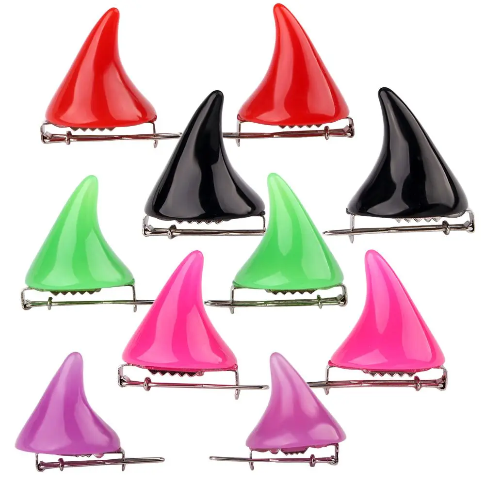 Charming Devil Horn Hair Barrettes - Cute Halloween Cosplay Hair Accessory