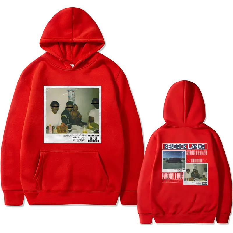 Rapper Kendrick Lamar Good Kid Album Graphic Print Hoodie Male Fashion Hip Hop Vintage Hooded Tracksuit Men Fashion Streetwear