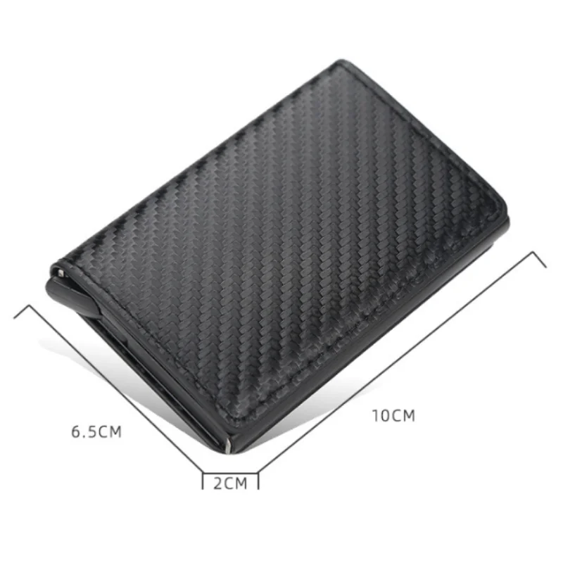 Top Quality Wallets Men Mini Purse Male Vintage PU Carbon Fiber Rfid Card Holder Small Smart Wallet Pocket Minimalist Wallet