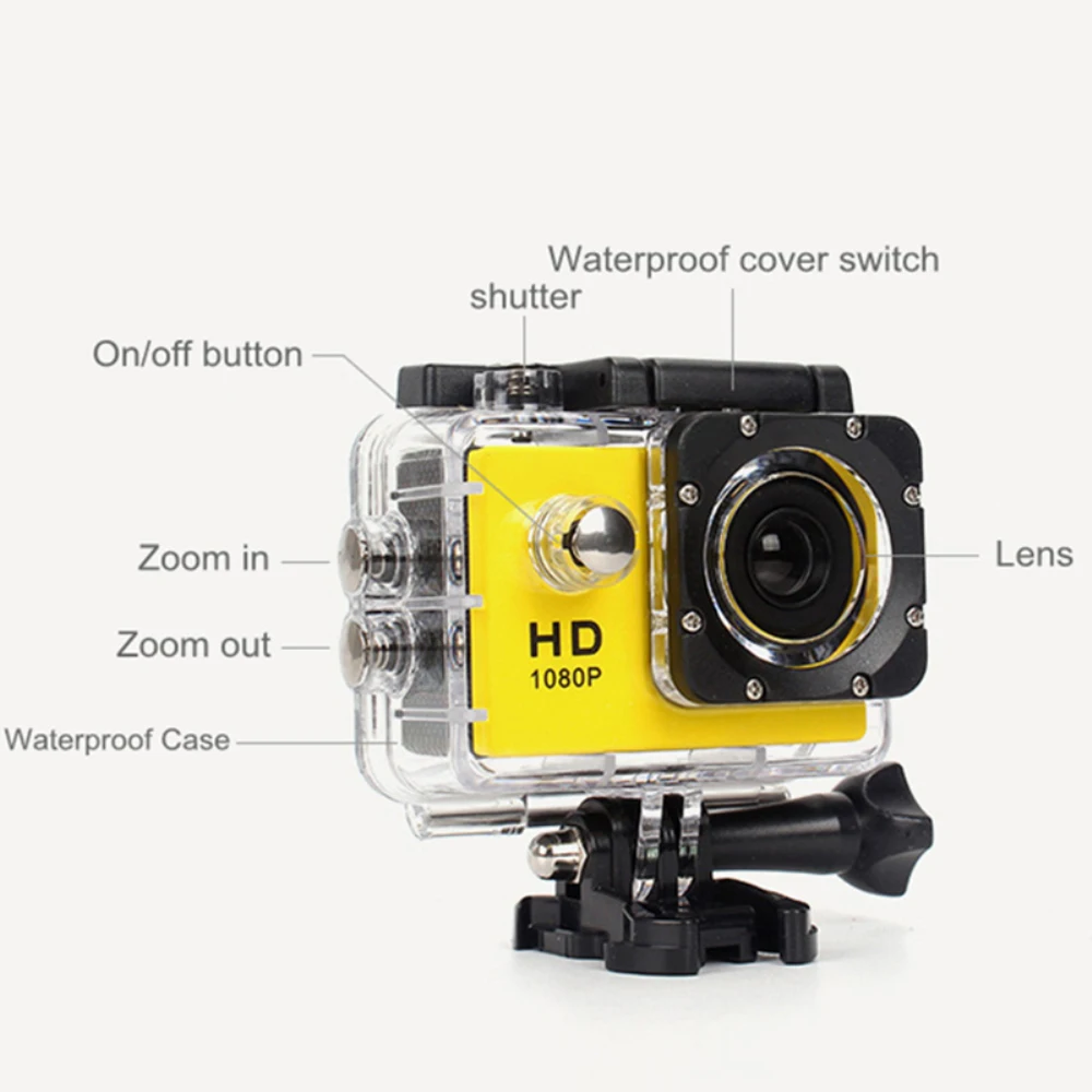 new waterproof camera hd 1080p 32gb