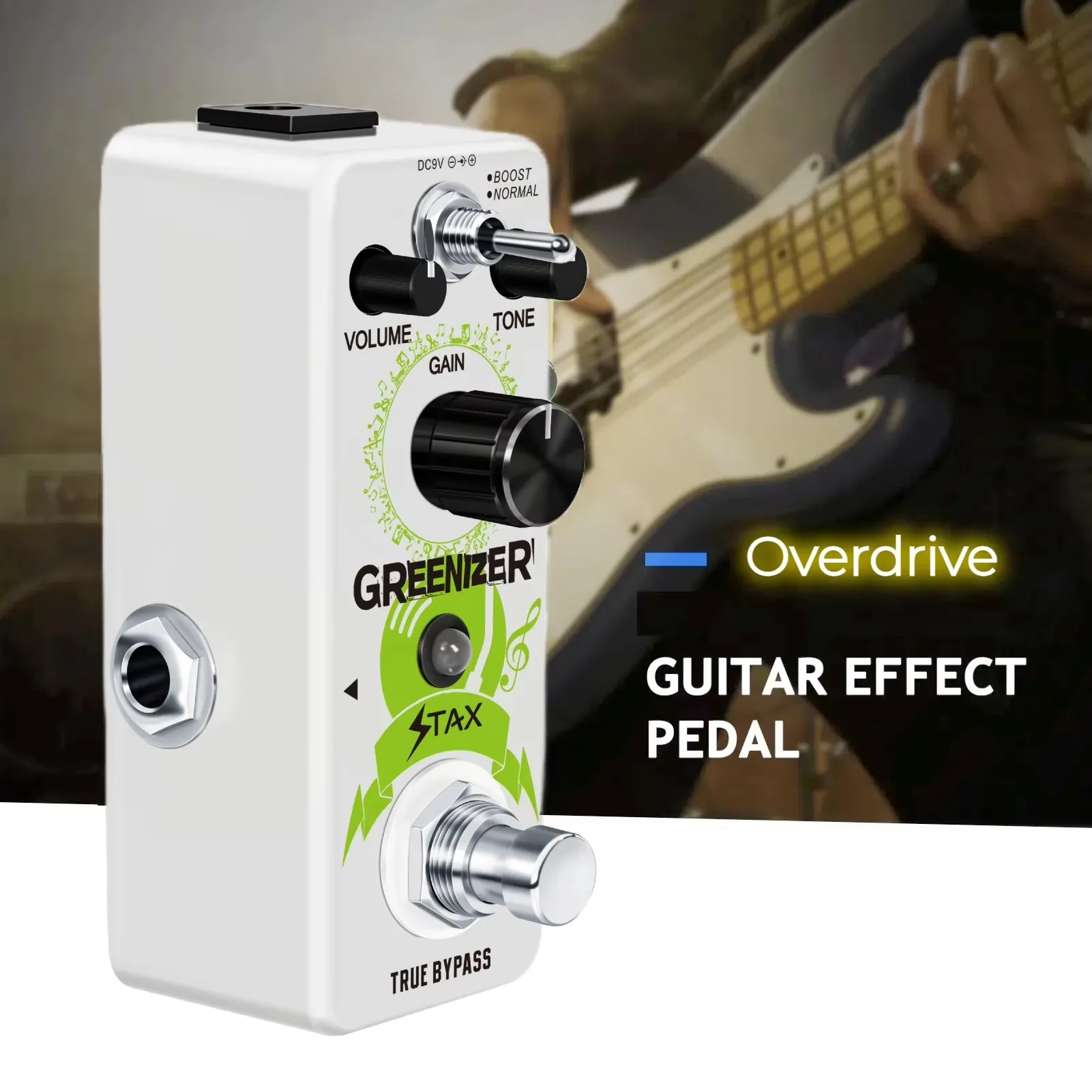 Stax Overdrive Booster Pedal TS Effects Guitar Greenizer