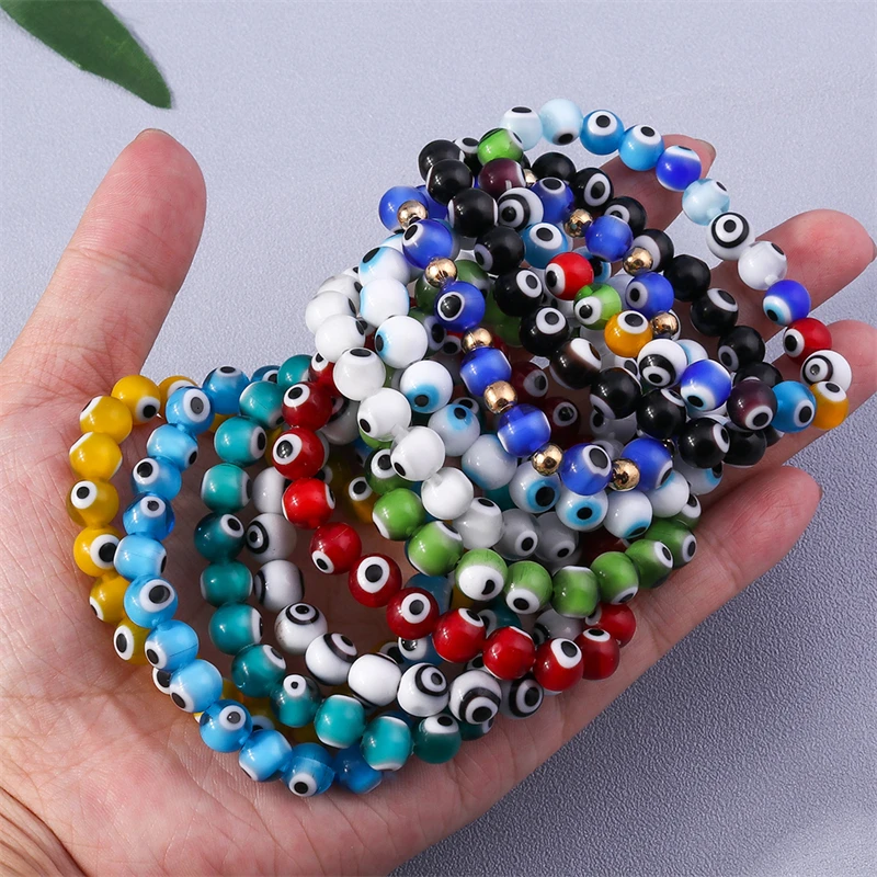 Modisches, farbenfrohes, handgefertigtes Perlenarmband für Frauen und Mädchen, Party, Urlaub, Schmuck, Geschenke – Detail 18