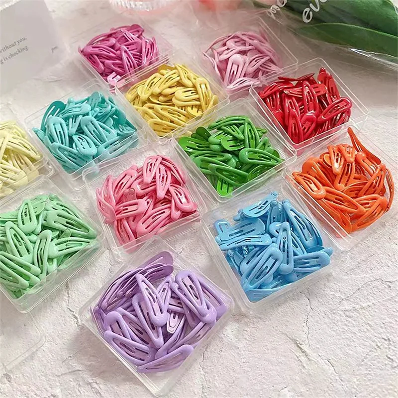 3cm Baby Hair Clip Solid Color Shiny Fashionable Cute Side Hair Breaking Bang