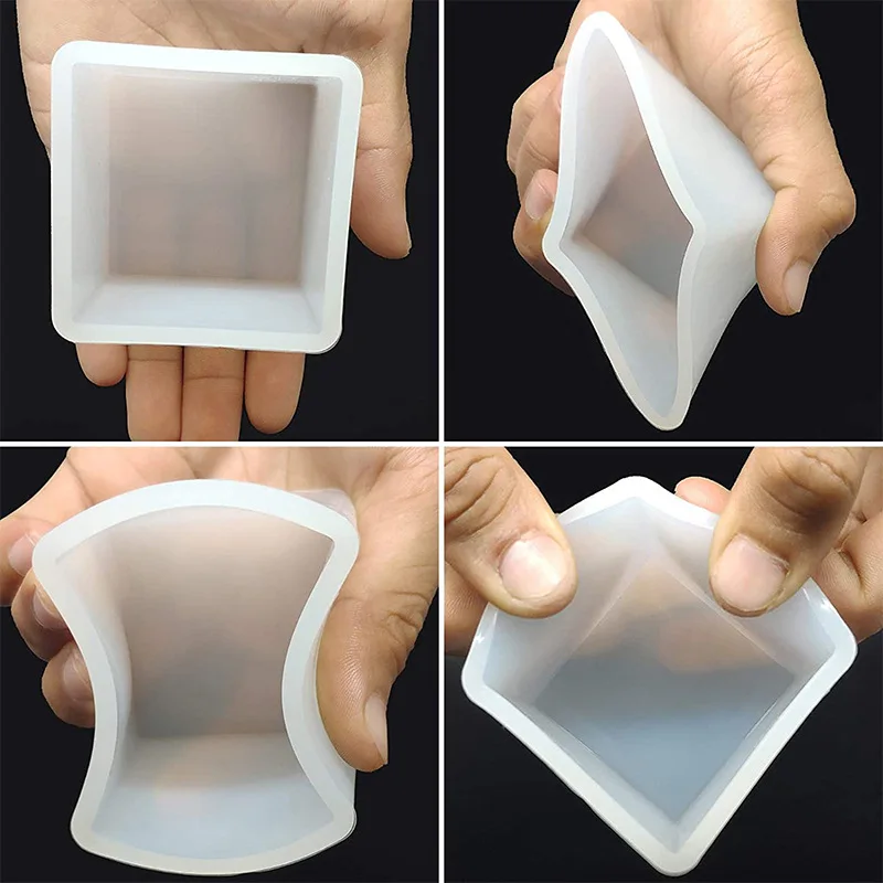 Candle Making Silicone Mold DIY Candle Tools Cylinder Hexagon Cube Candlestick Soap Mould Craft Wedding Decoration