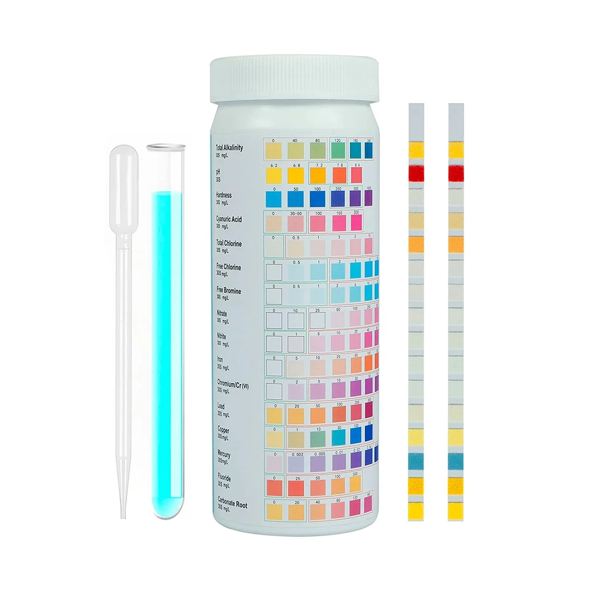 

16 in 1 Premium Drinking Water Test Kit,for Drink Water,100 Strips Accurate Water Test Strips Water,for Hardness PH Lead