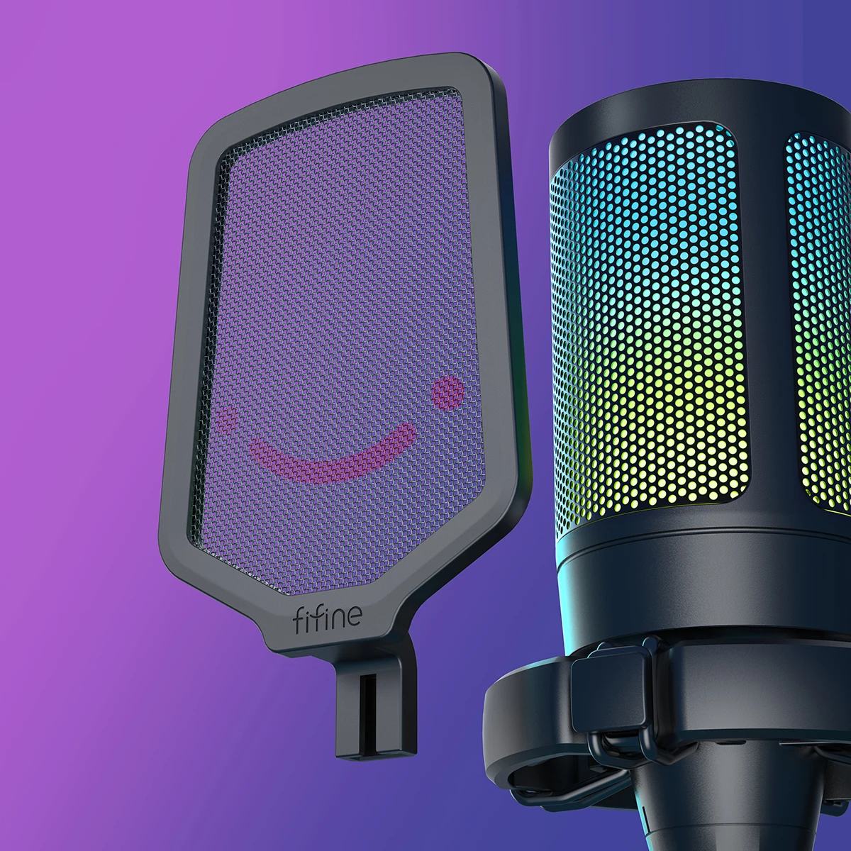 FIFINE A6V Microphone With RGB Lighting Modern Life
