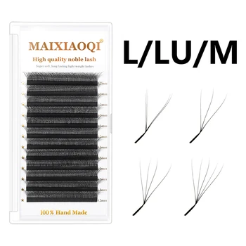 MAIXIAOQI L/LU/M 컬 YY 3D 4D 5D W 모양 속눈썹 익스텐션, 손으로 짠 부드러운 가벼운 자연 속눈썹, 미리 만든 볼륨 선풍기 속눈썹