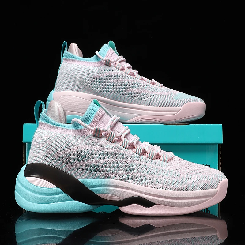 

DR.EAGLE Basketball Shoes for Men Breathable Cushioning Men's Running Shoes Trendy High Elasticity Wear Resistant Male Sneakers