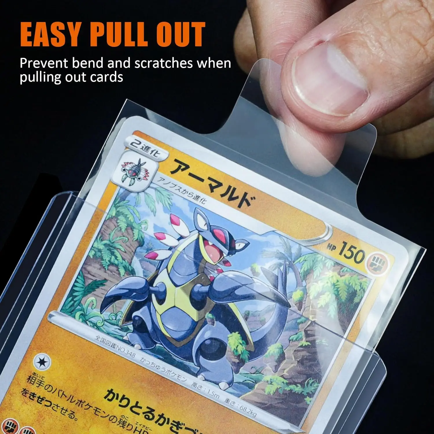 100-1000pcs 65*90mm Raised Type Card Sleeves Fit For Pokemon YuGiOh Game Cards Protector Trading Folder Transparent Case Holder