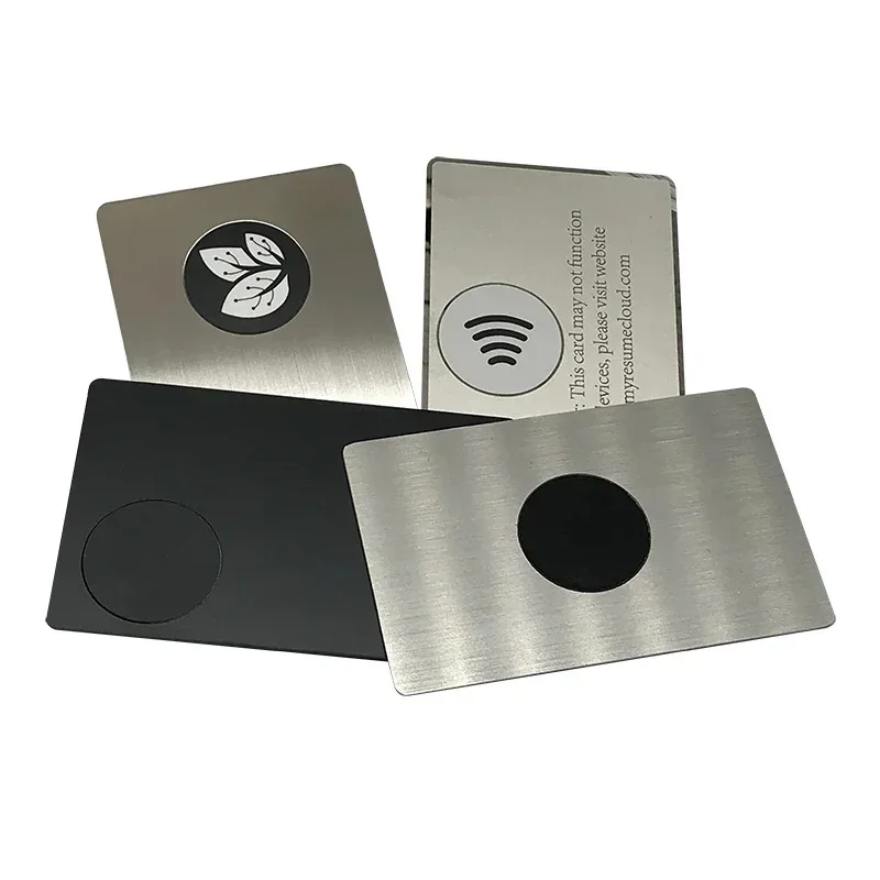 고급 맞춤형 RFID 메탈 카드 명함 QR 코드 NFC 4K 골드 NFC 메탈 명함