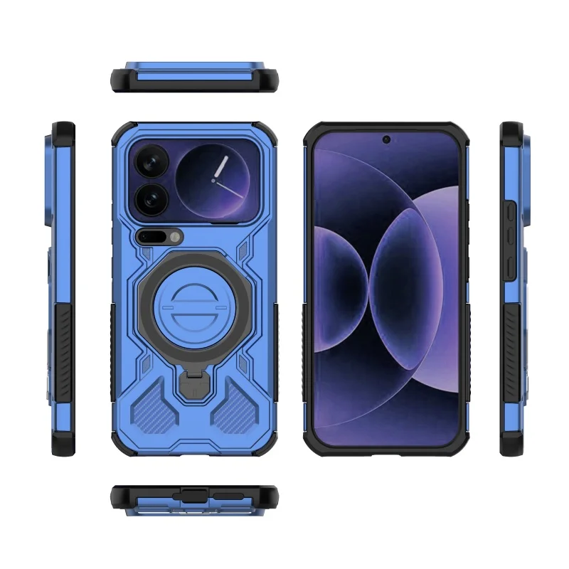 Shockproof Bumper Case with Ring Holder and Magnetic Attraction