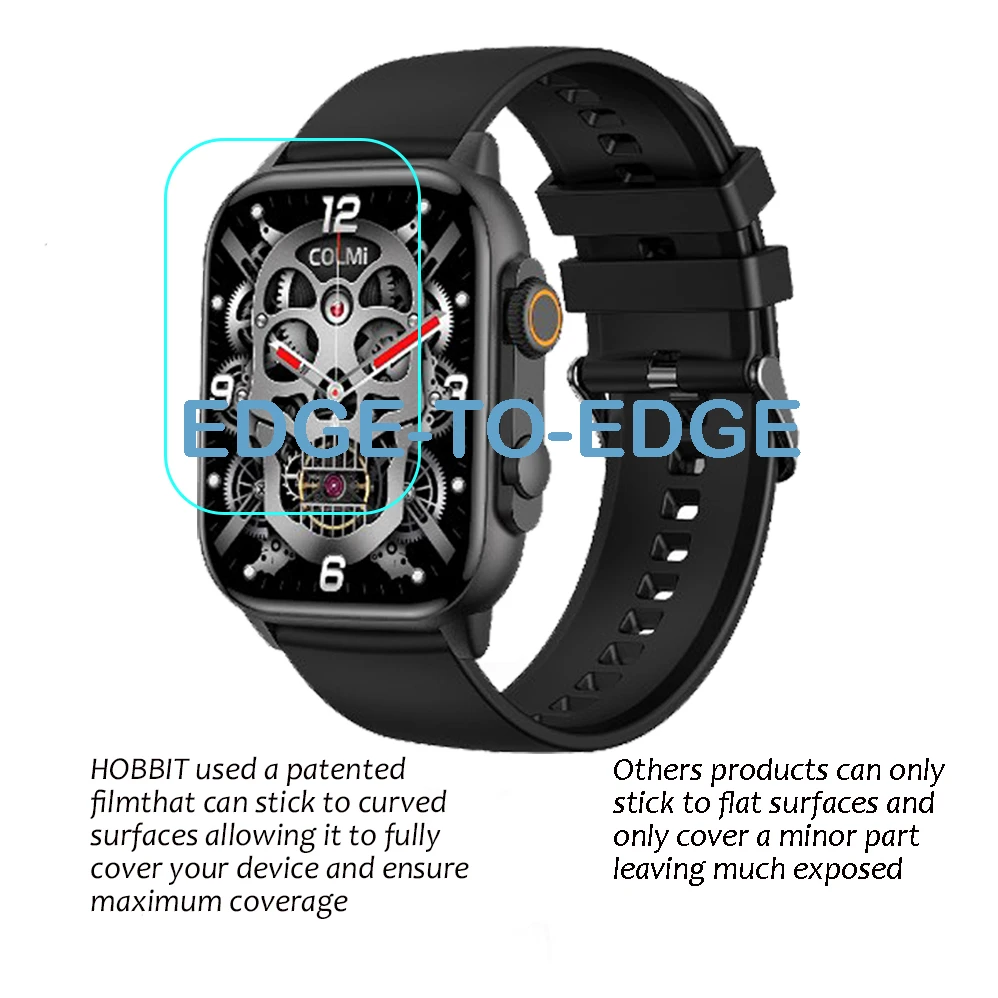 COLMI C81 P71 P68 SmartWatch 방수 시계 커버 HD 투명 보호 필름에 대 한 3pcs TPU 유압 필름 화면 보호기