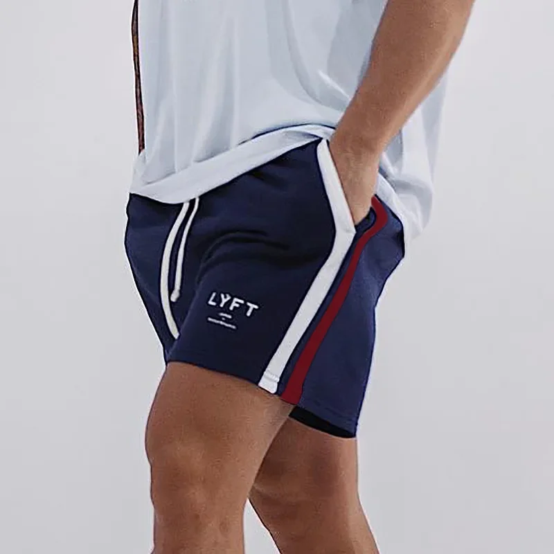 Men's Sport Shorts LYFT Muscle Fitness Casual Running Training Breathable Elastic Summer INS Sports Pants for Active Men