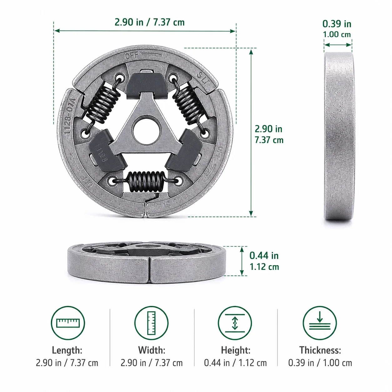 Stihl MS360 MS340 034 036 전기톱 엔진 예비 부품 교체 1125 640 3201 수리 세트용 오일 펌프 클러치 어셈블리 키트