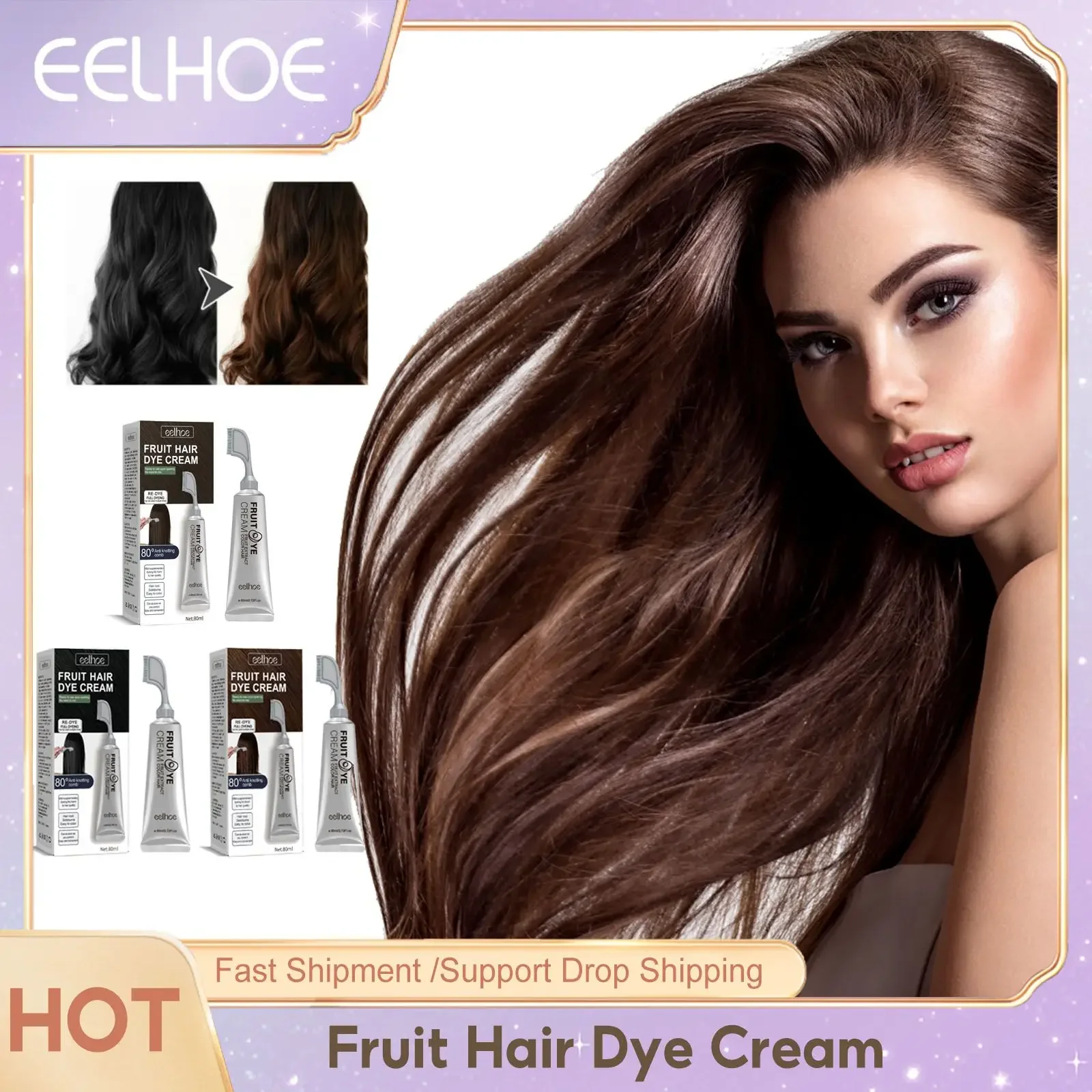 Description Picture 6 of itemSdottor New Hair Dye Cream Permanent Color Plant Based Comb Botanical Bubble Hair Nourish Luster Long Lasting Fragrance Covering