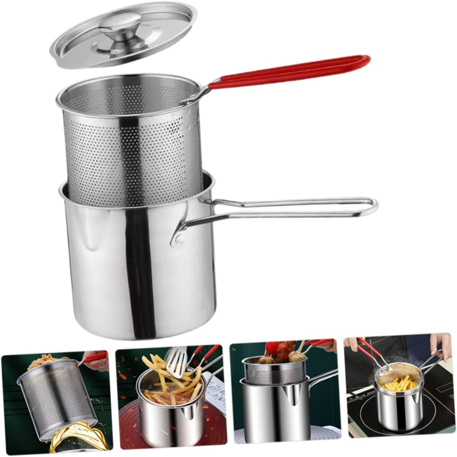 Perfect Stainless Steel Japanese Tempura Fryer Pot Set for Home and Restaurant Use-Ideal and versatile cookware for stove top
