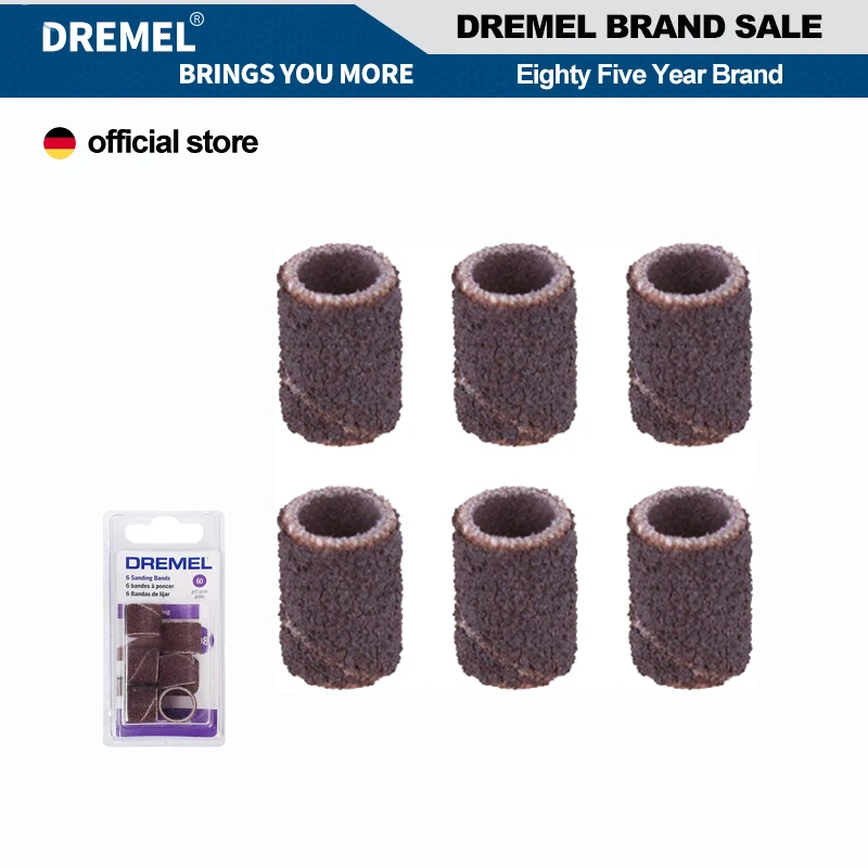 

Dremel 431 6 Pcs Sanding Drum Bands (6,4mm Grit 60) for Sanding Shaping and Smoothing Wood and Plastic Materials