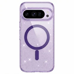 Sparkly Pink Glitter Clear Phone Case - Bling Transparent Shockproof Protective Cover - Google Pixel 10a (CX - XKTZ)
