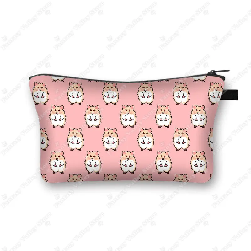 Charming Pet Print Cosmetic Case - Makeup Bag and Beauty Organizer Zipper Pouch