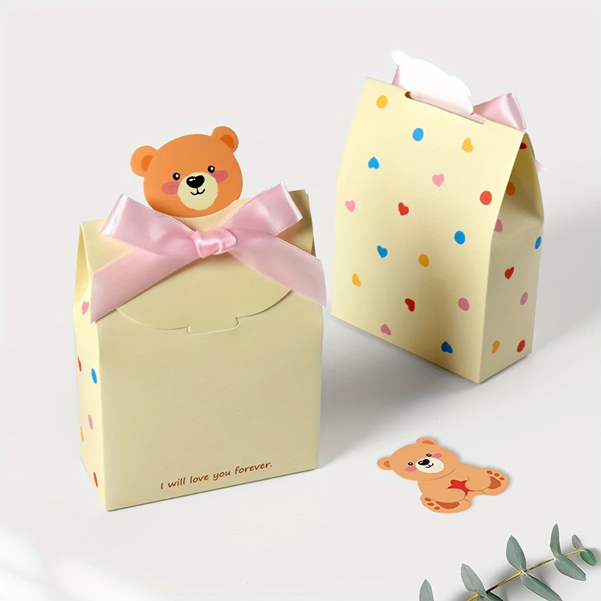 10PCS Cartoon Bear Foldable Square Gift Boxes, Durable and Stylish Paper Packaging for ... - SKU FSGB1109 - UGI Packaging
